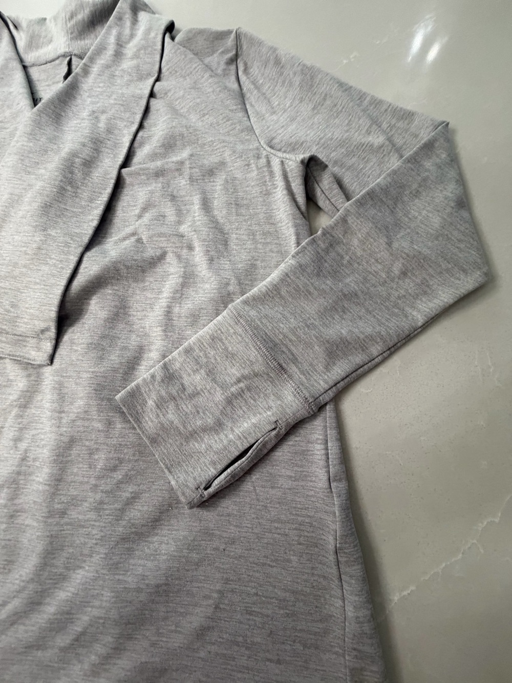 Nike Yoga Collection Open Front Draped Cardigan Top Atmosphere Grey S - Picture 3 of 12